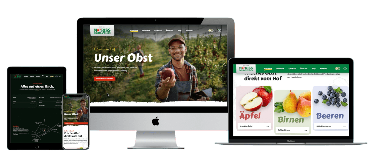 Moriss Obstplantagen Website-Showcase