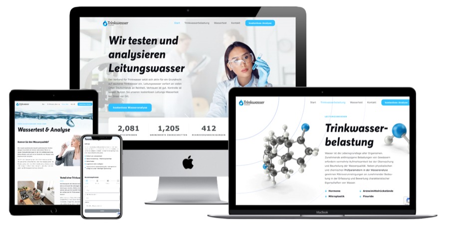 Trinkwasser Verband Website Showcase